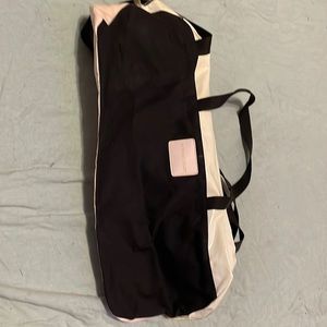 Black and white Victoria’s Secret over night bag